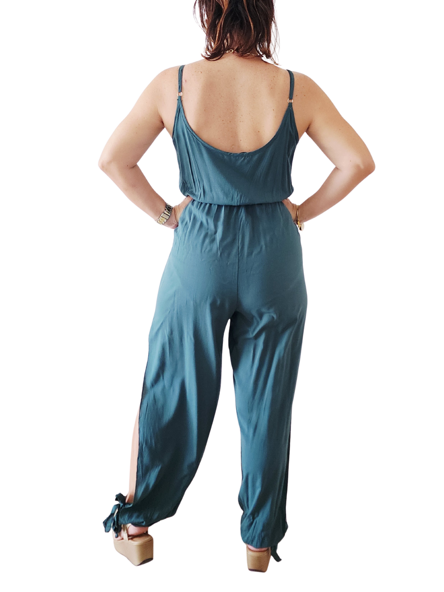 Jumpsuit Olivo “Elegancia Atada” 🌿