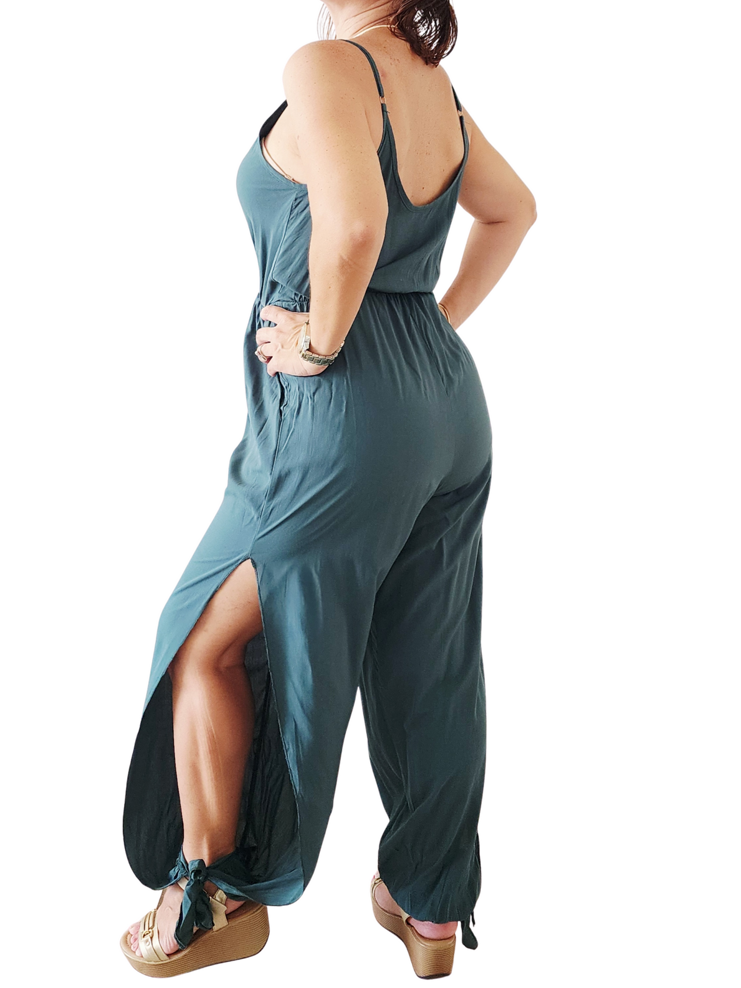 Jumpsuit Olivo “Elegancia Atada” 🌿