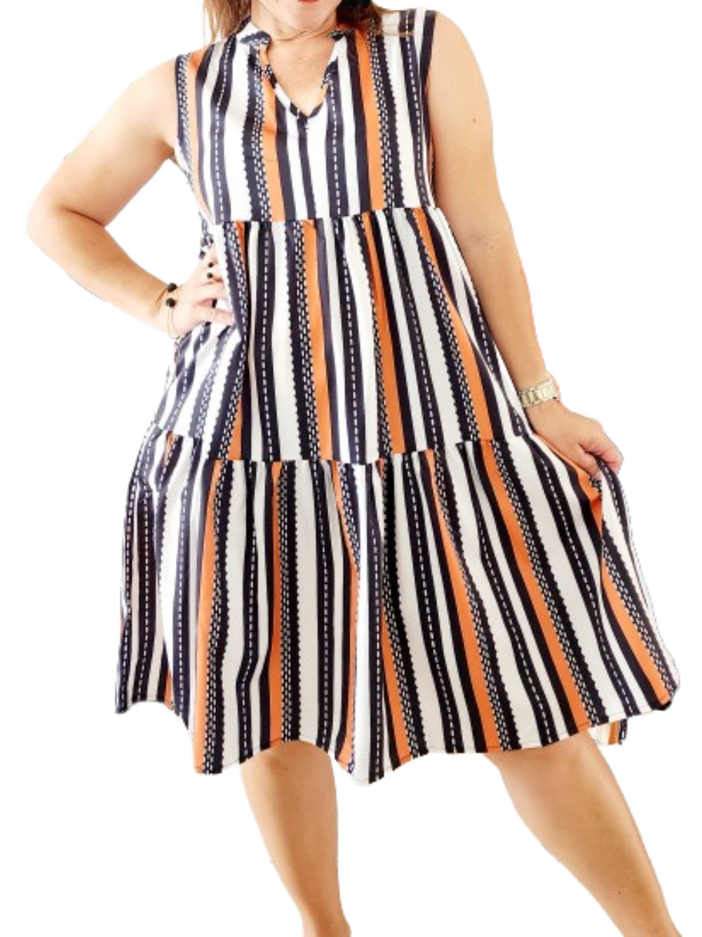 Multi Lines & Color Dress