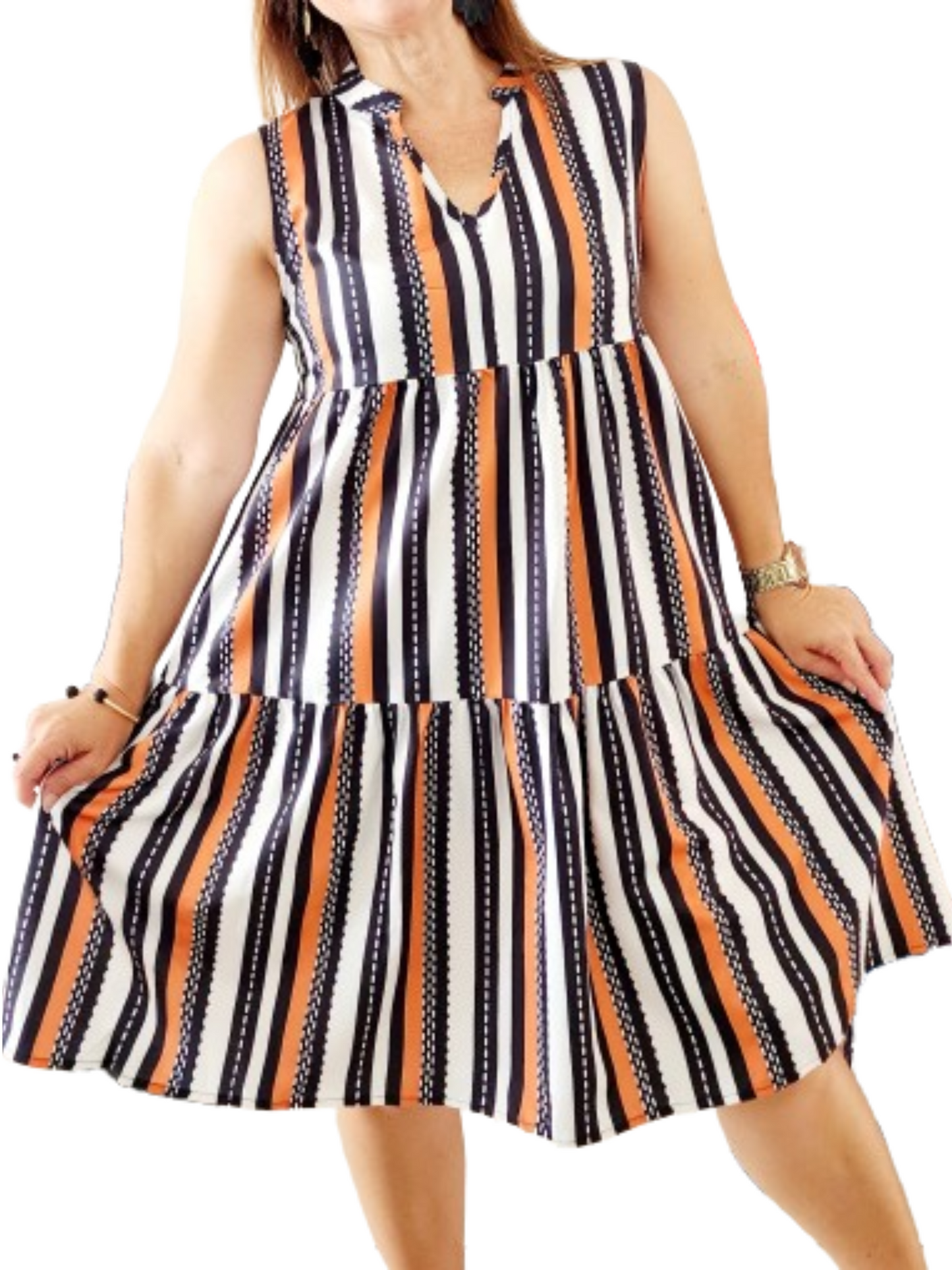 Multi Lines & Color Dress
