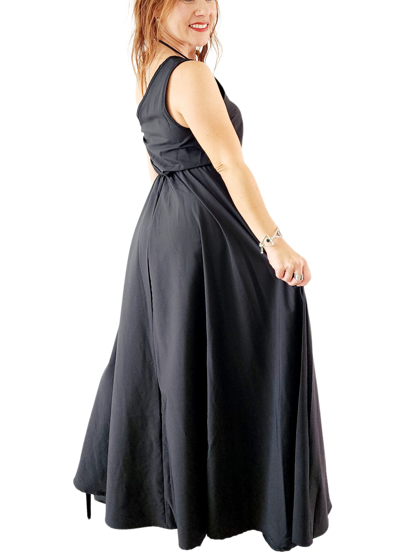Traje Largo One Shoulder Negro - Elegancia y Comodidad ✨