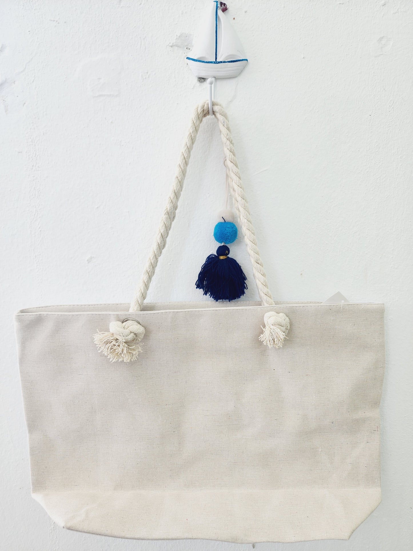 Large bag with evil eye print