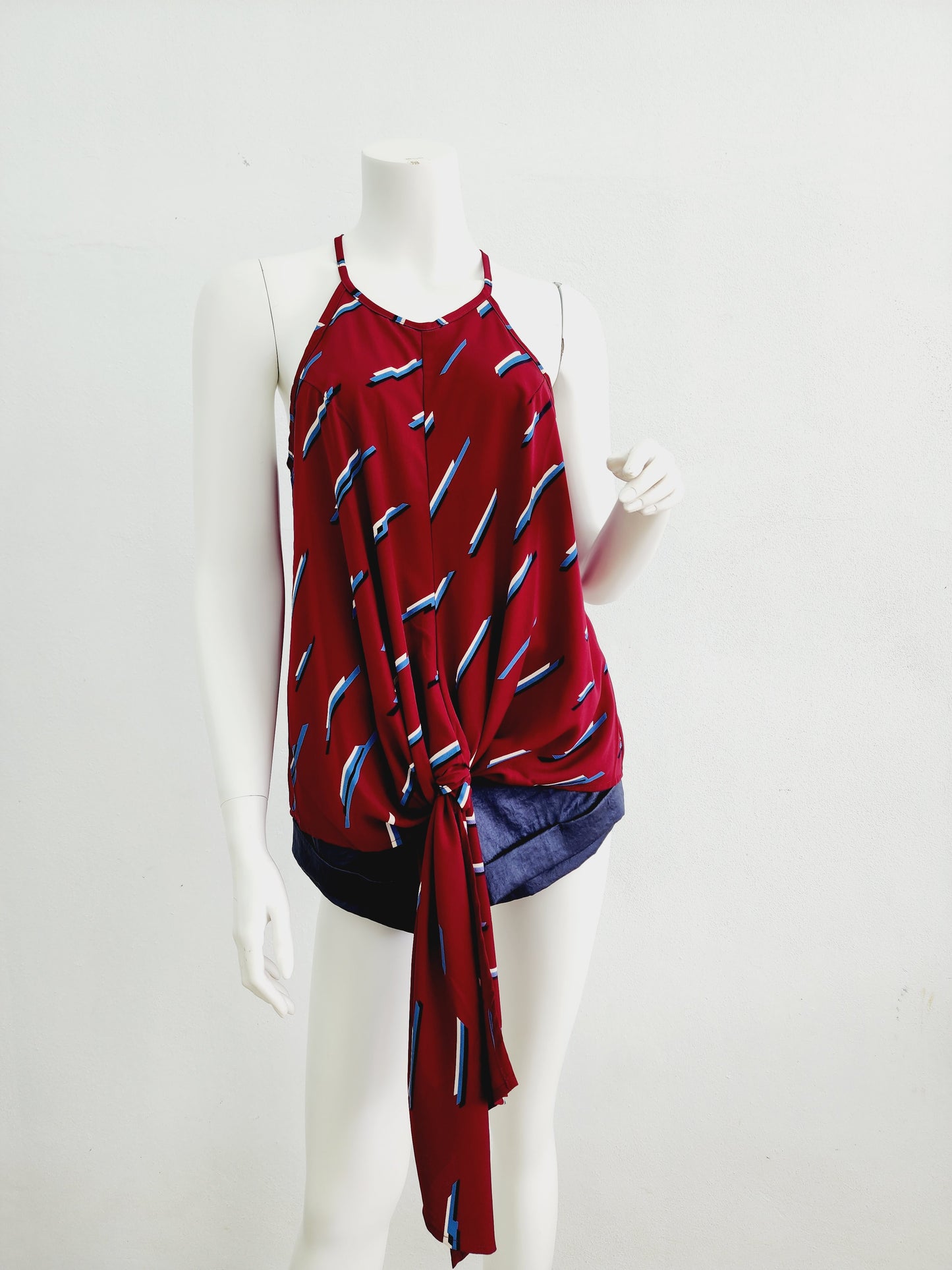 Burgundy & Blue Top
