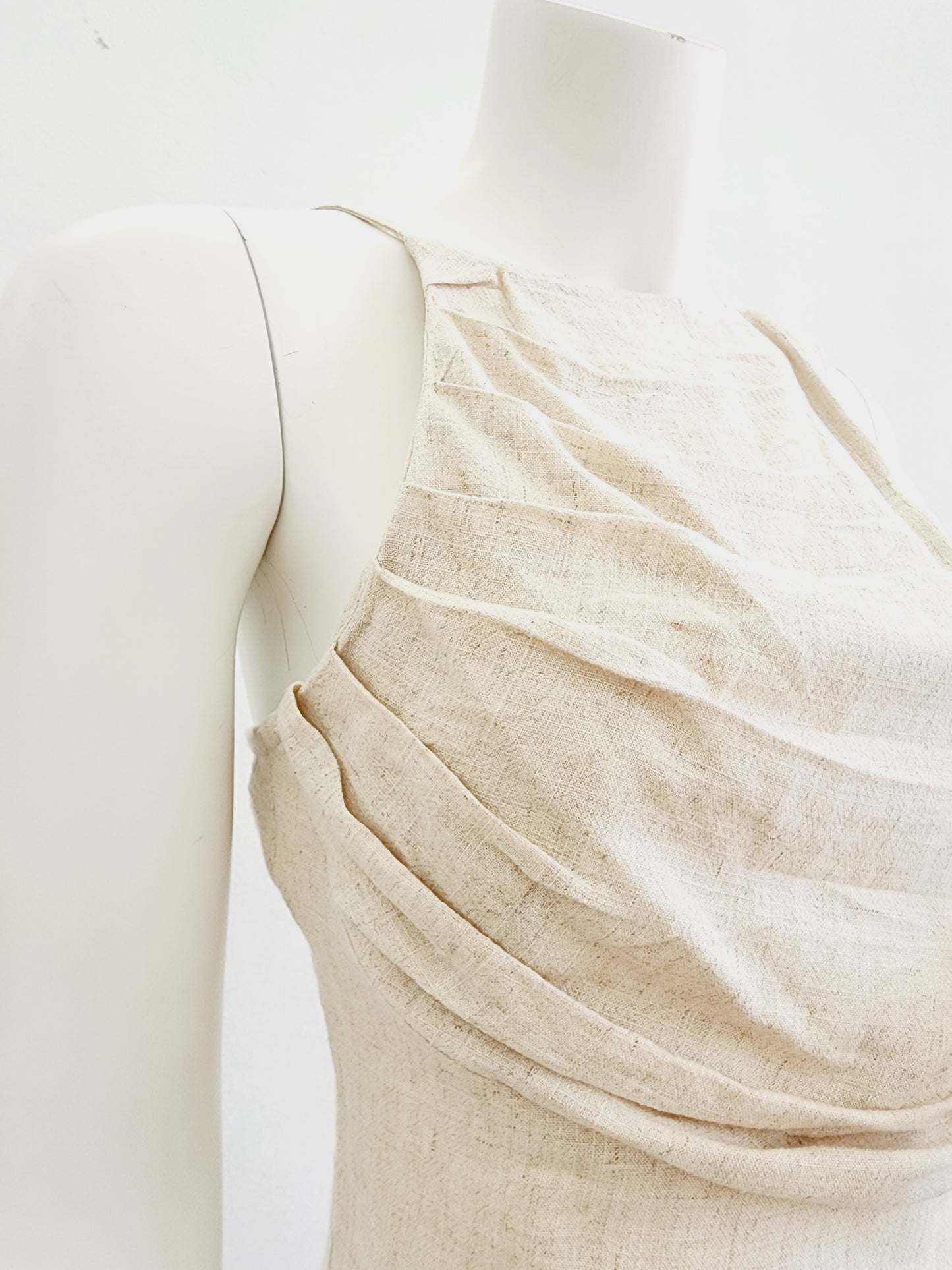 Oatmeal top with sleeves