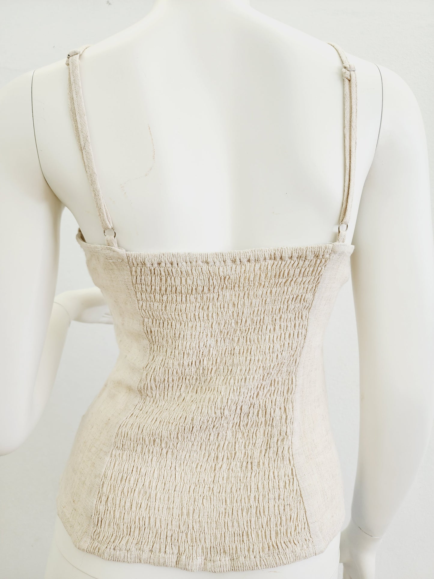Oatmeal top with sleeves
