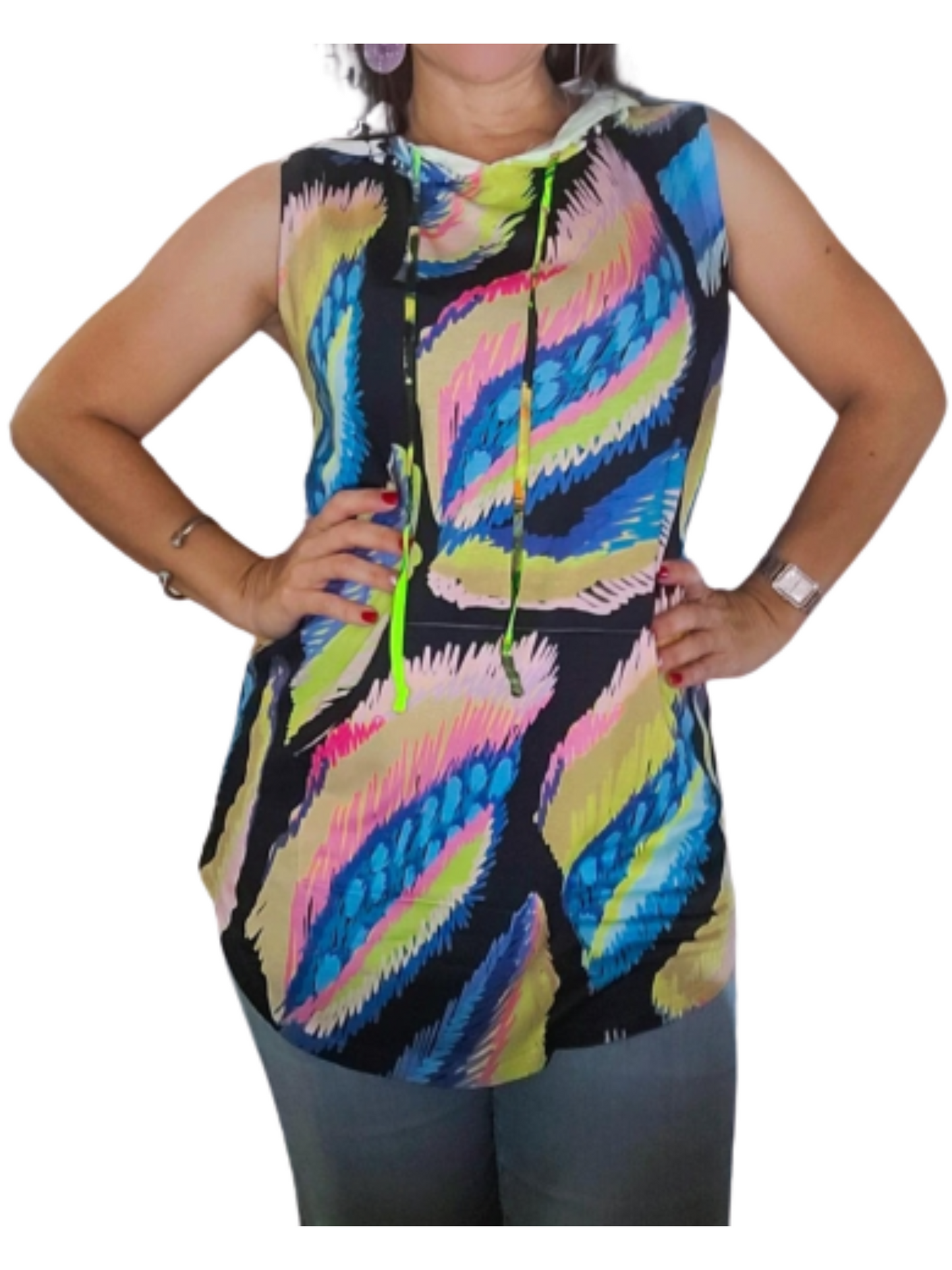 Abstract bright colors hoodie