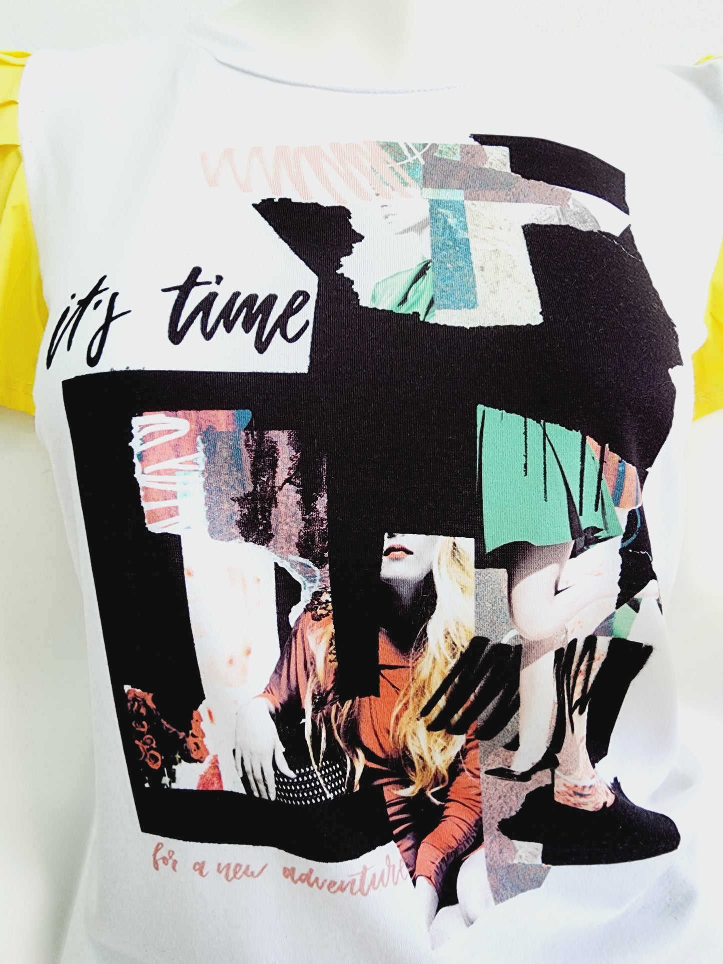 Yellow sleeved top