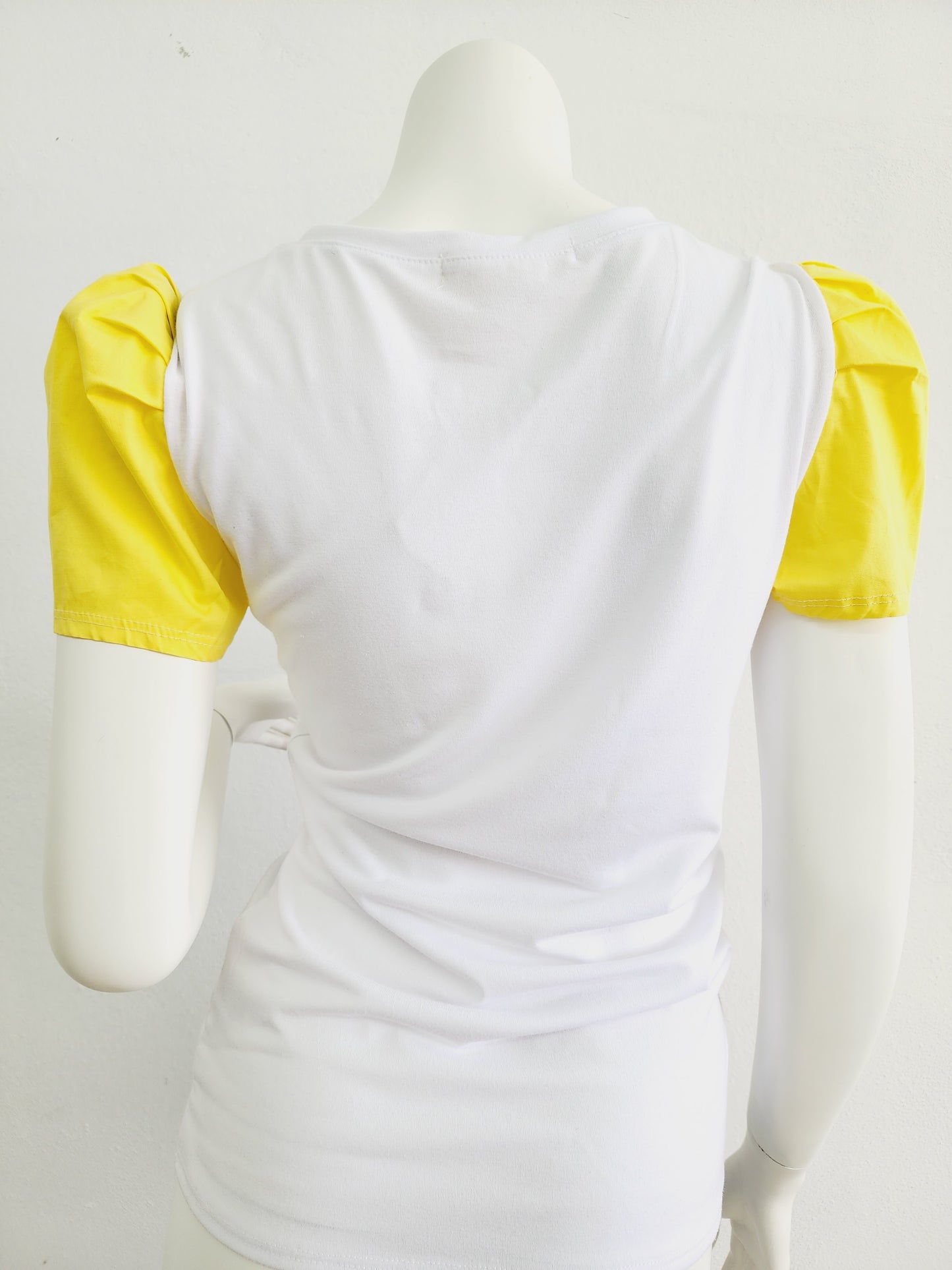 Yellow sleeved top