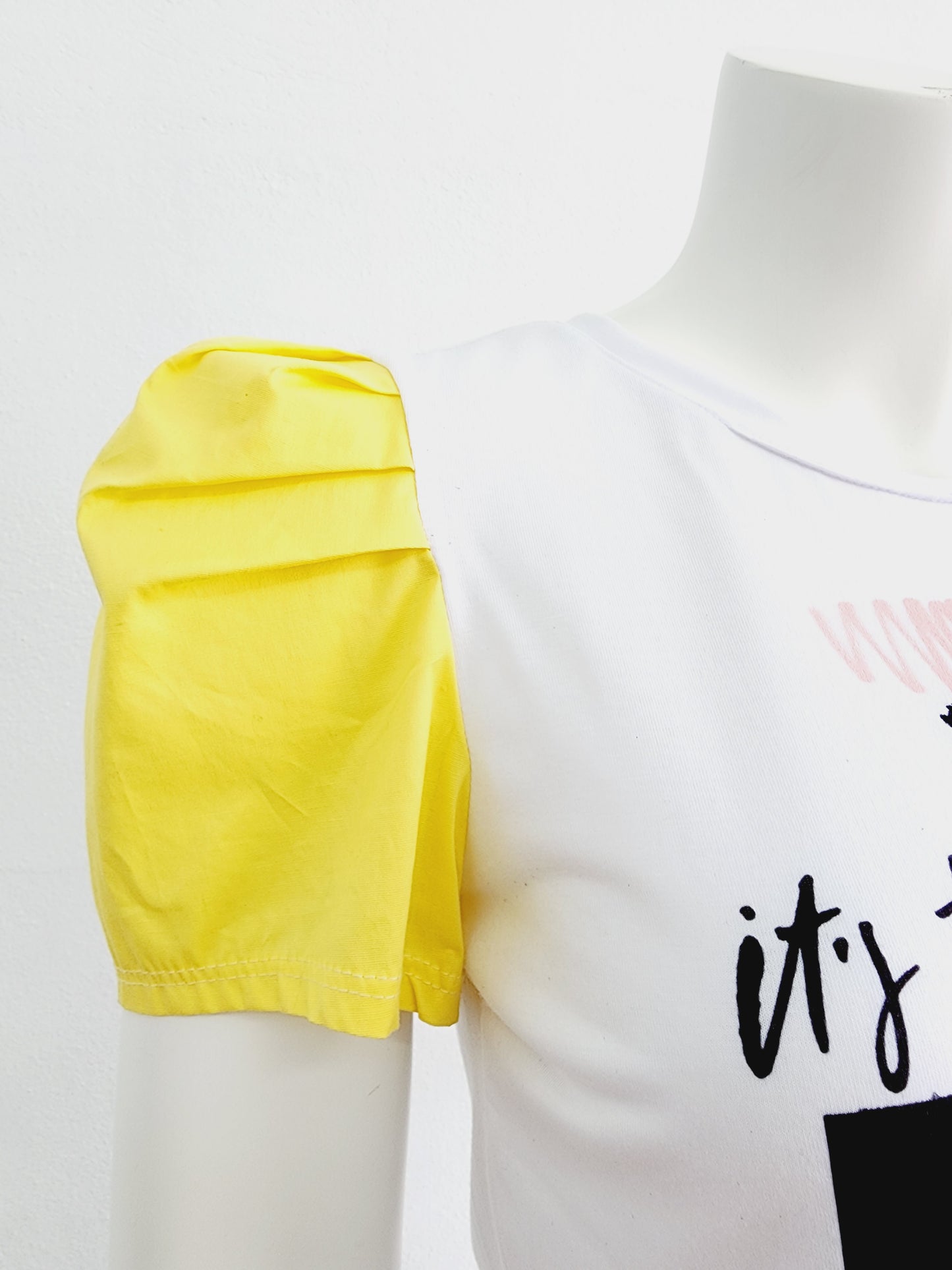 Yellow sleeved top