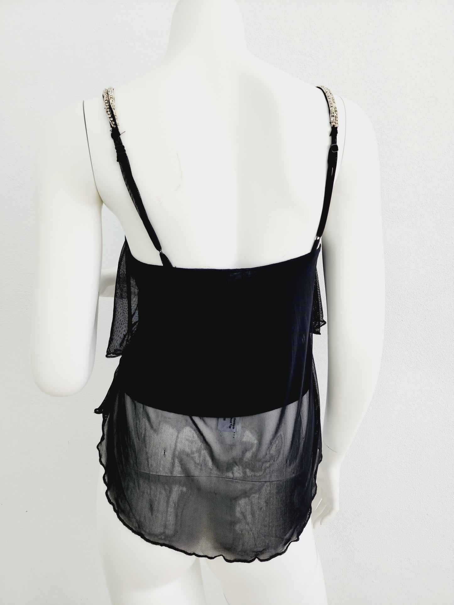 Layered Black Cuff Top