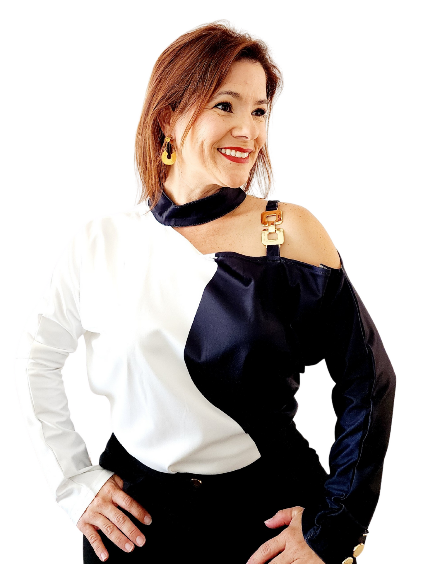 Dualidad Divina – Blusa Blanco & Negro 🖤🤍