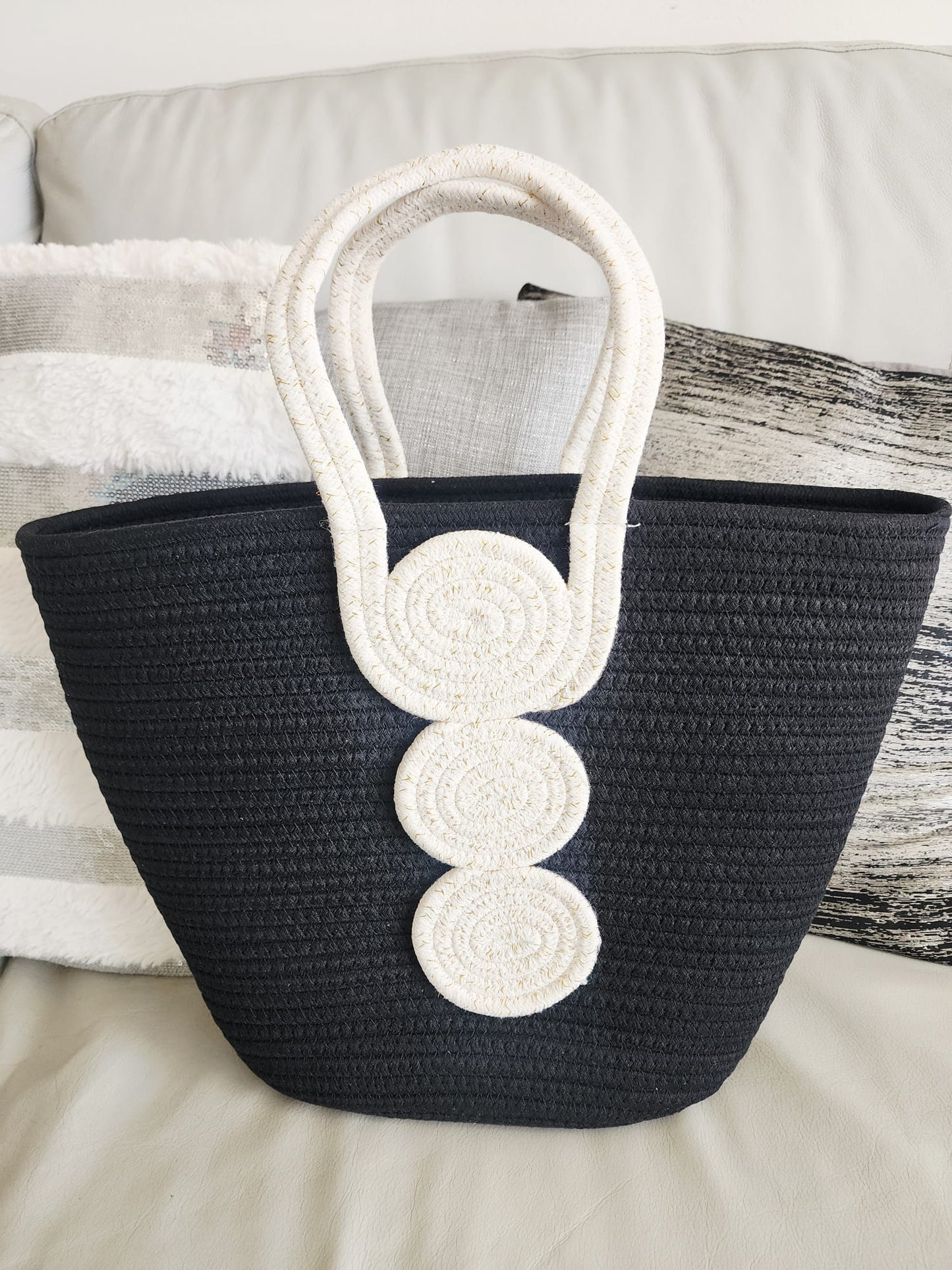 Cartera de Paja Círculos – Edición Limitada