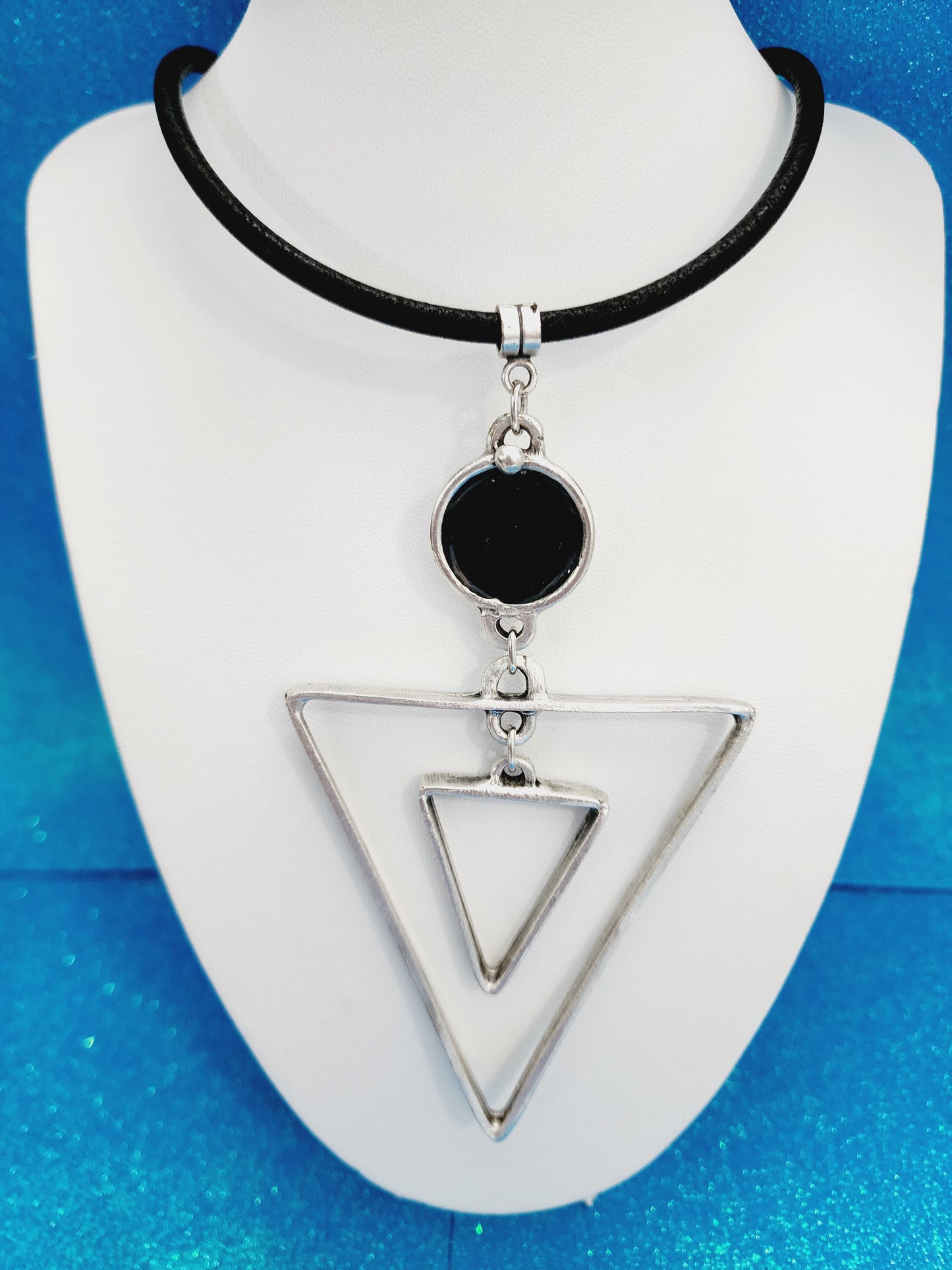 Turkish necklace and double triangle bracelet Set