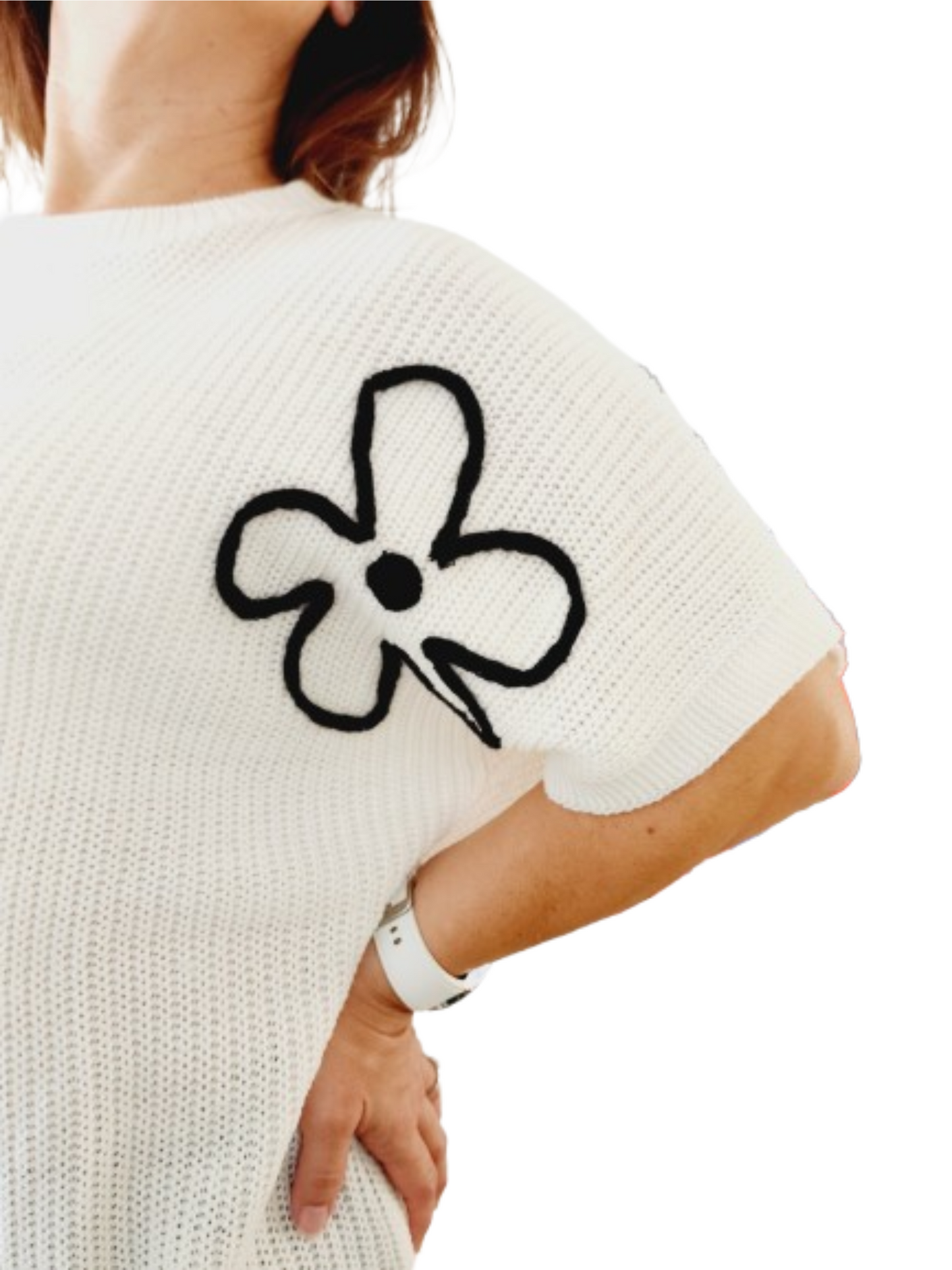 Sweater with flower