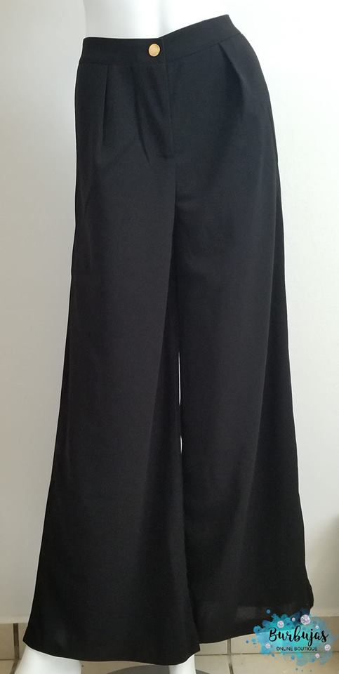 Basic black pants, wide
