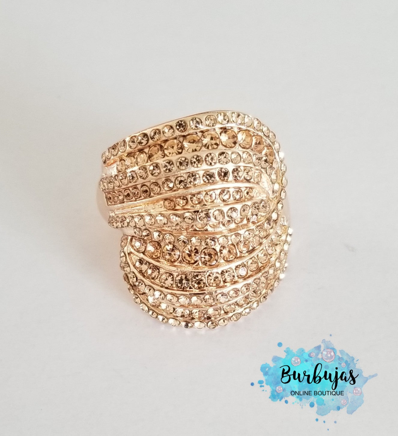 Hope color rainstone ring
