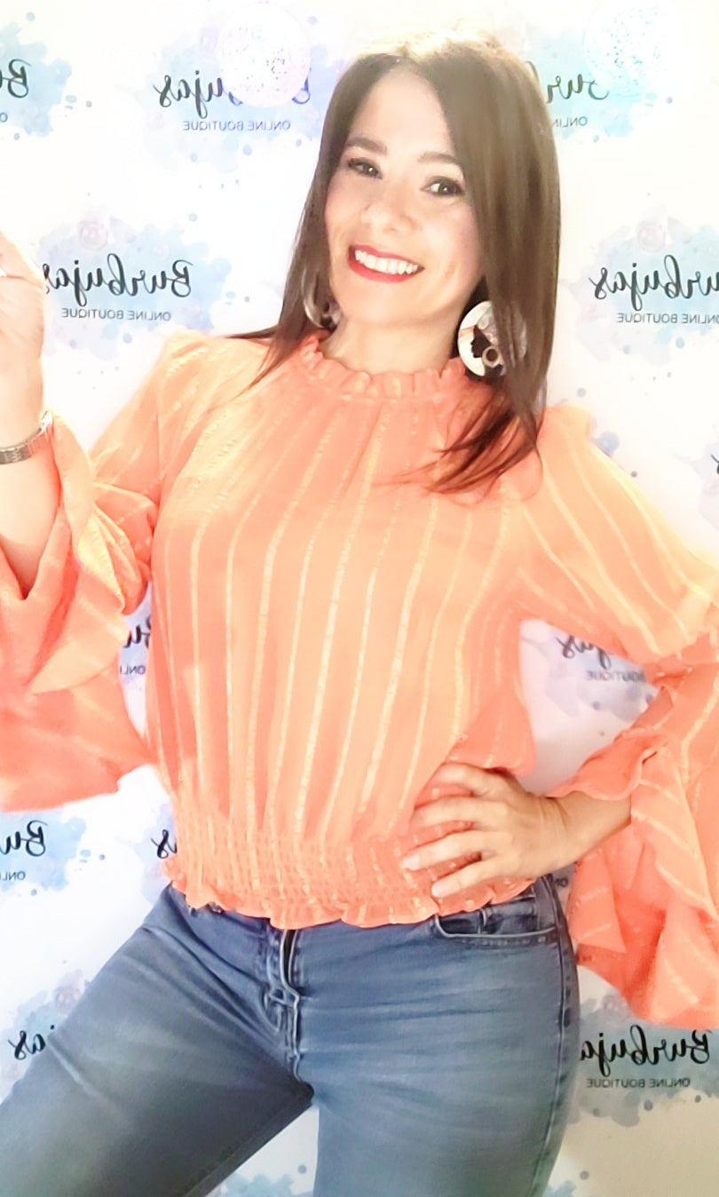 Orange rumbera top