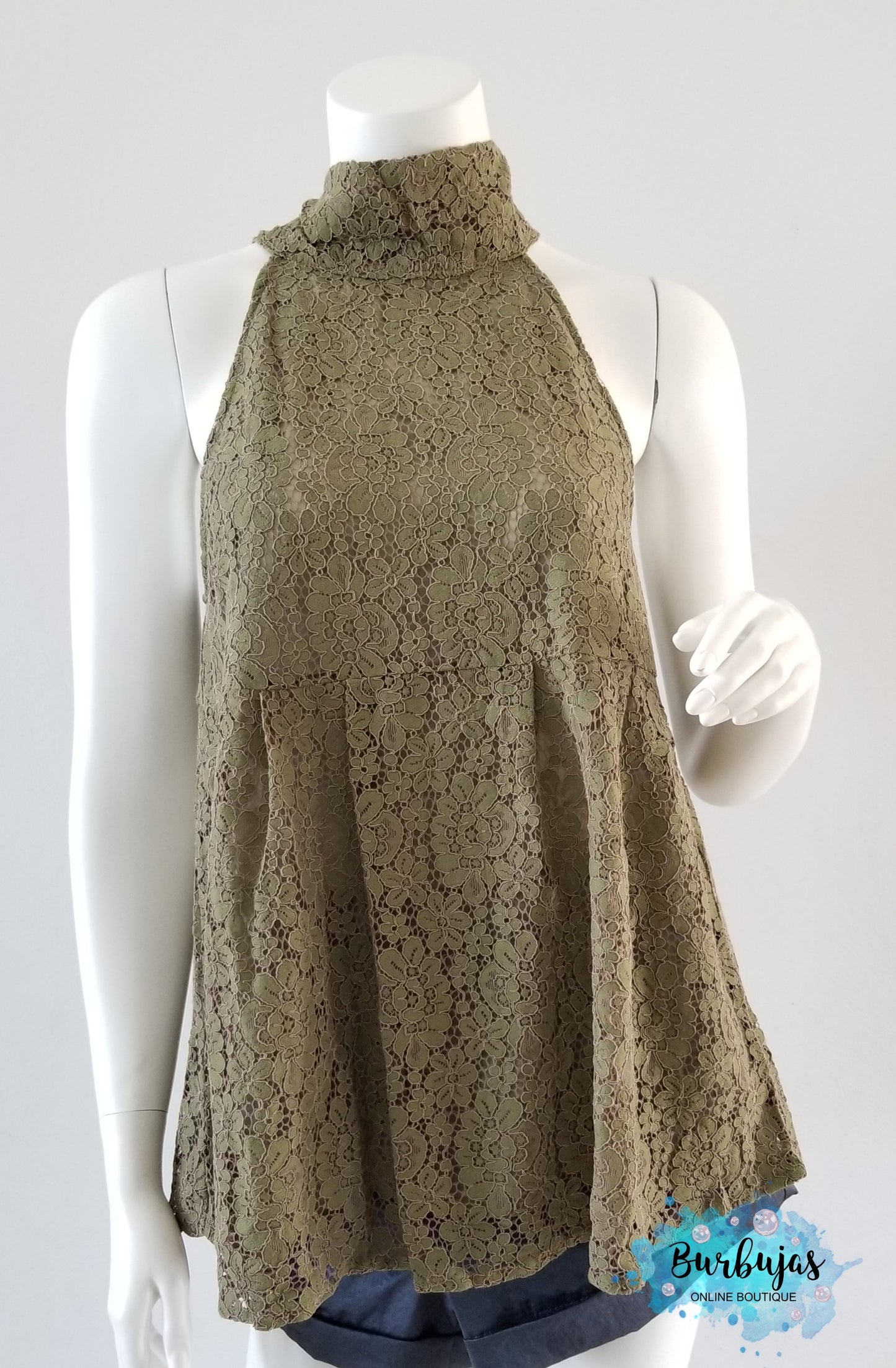Turtleneck Olive Top