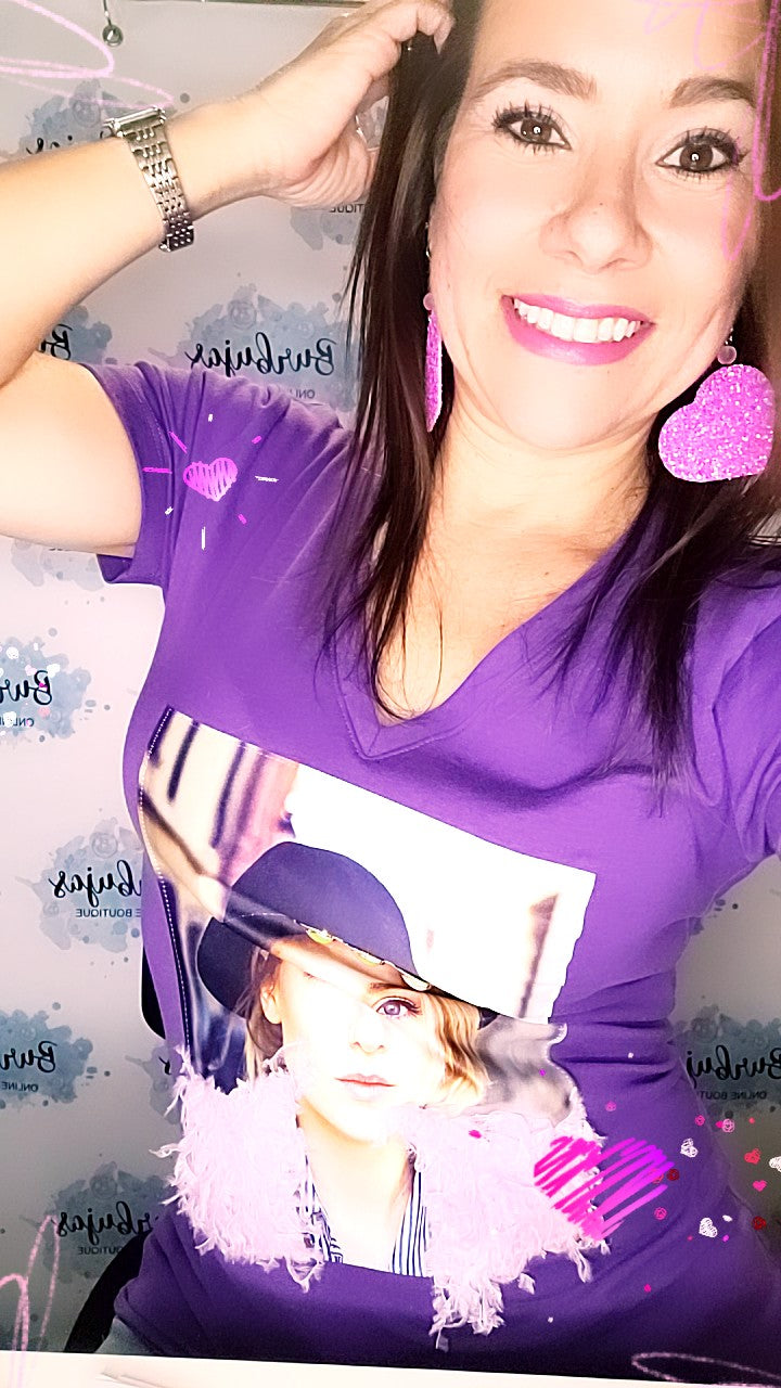 Purple Graphic tee