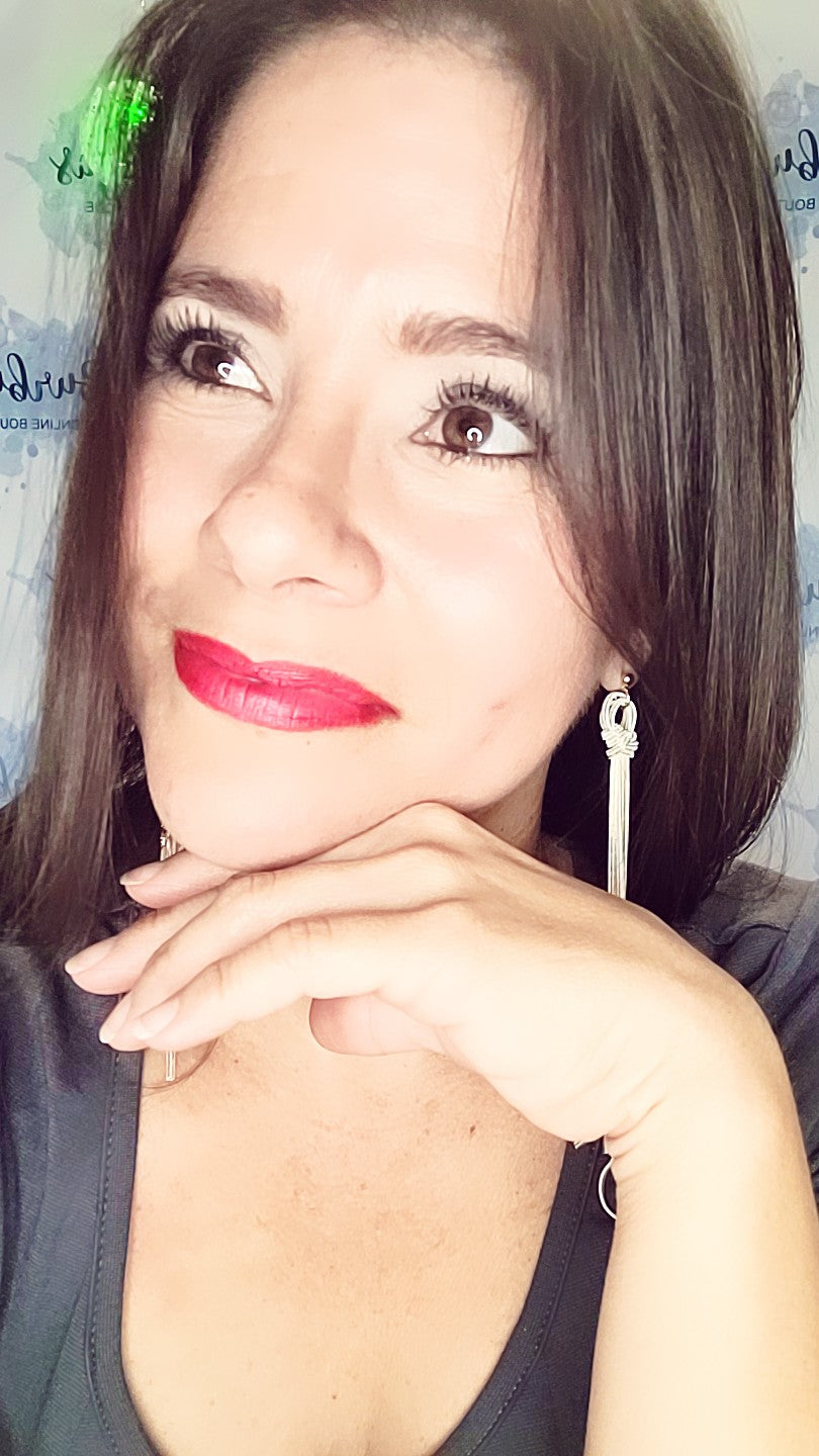 Long fringe earring