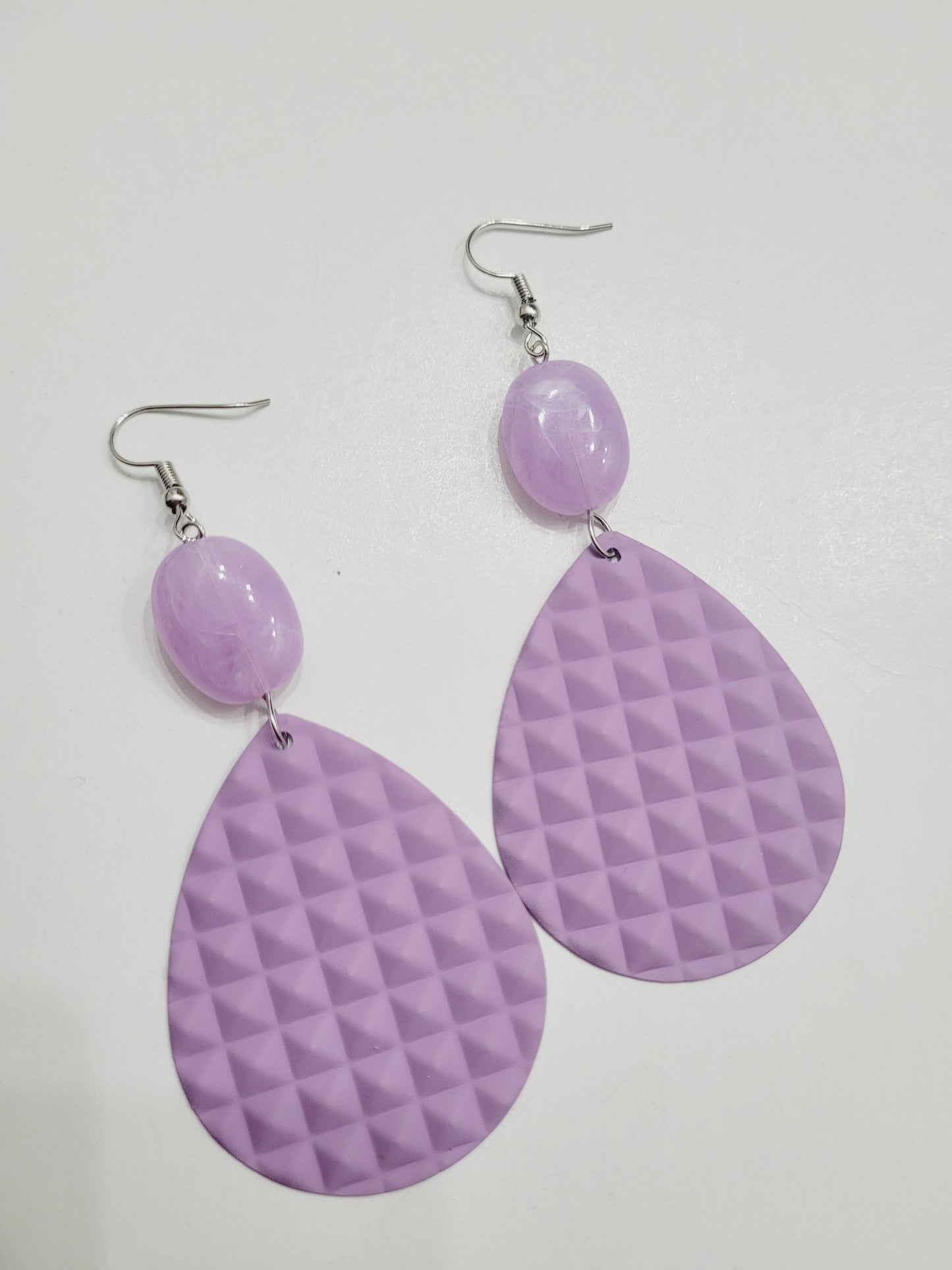 Big metal drop earring