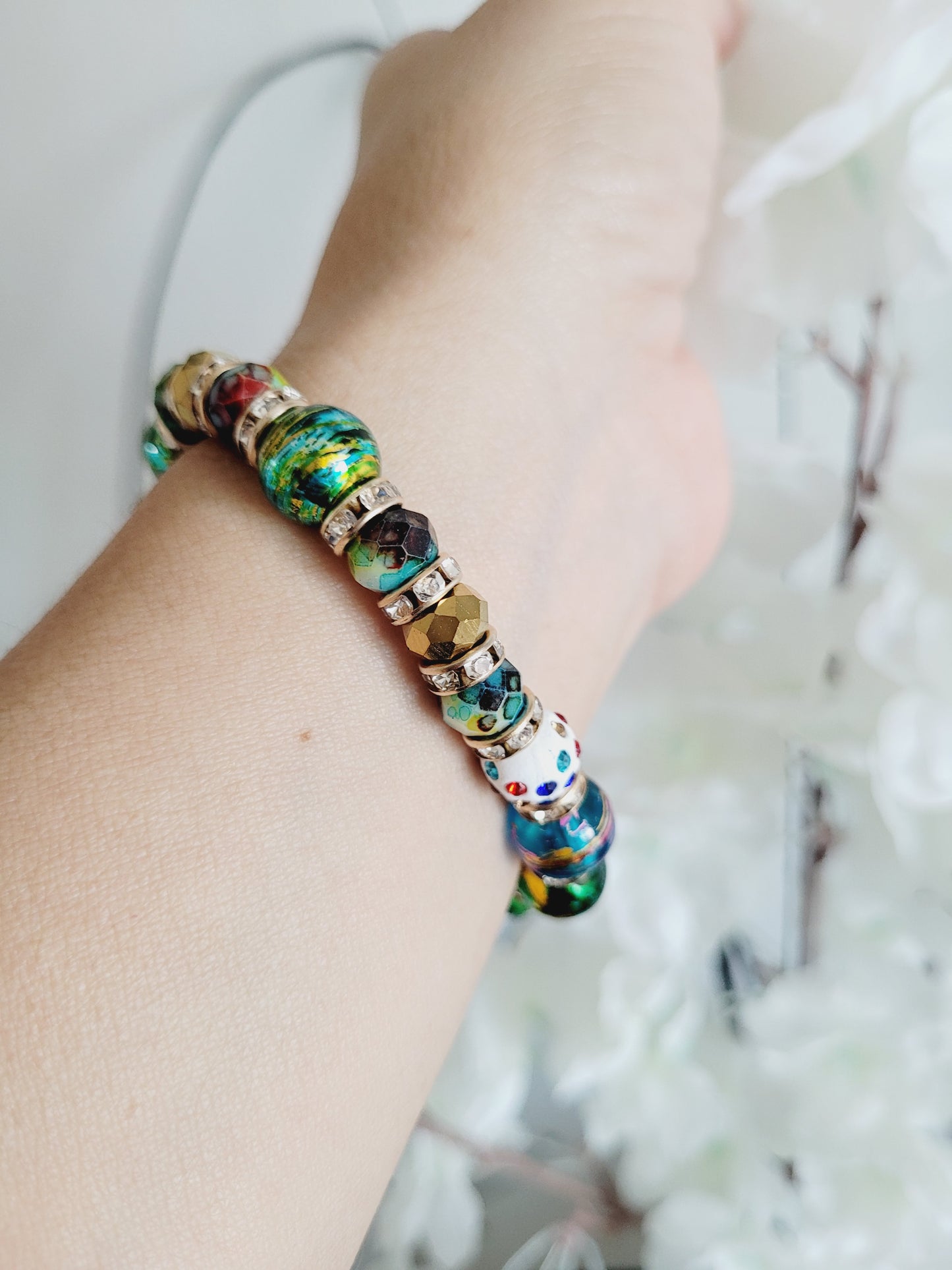 Colored beads bracelets
