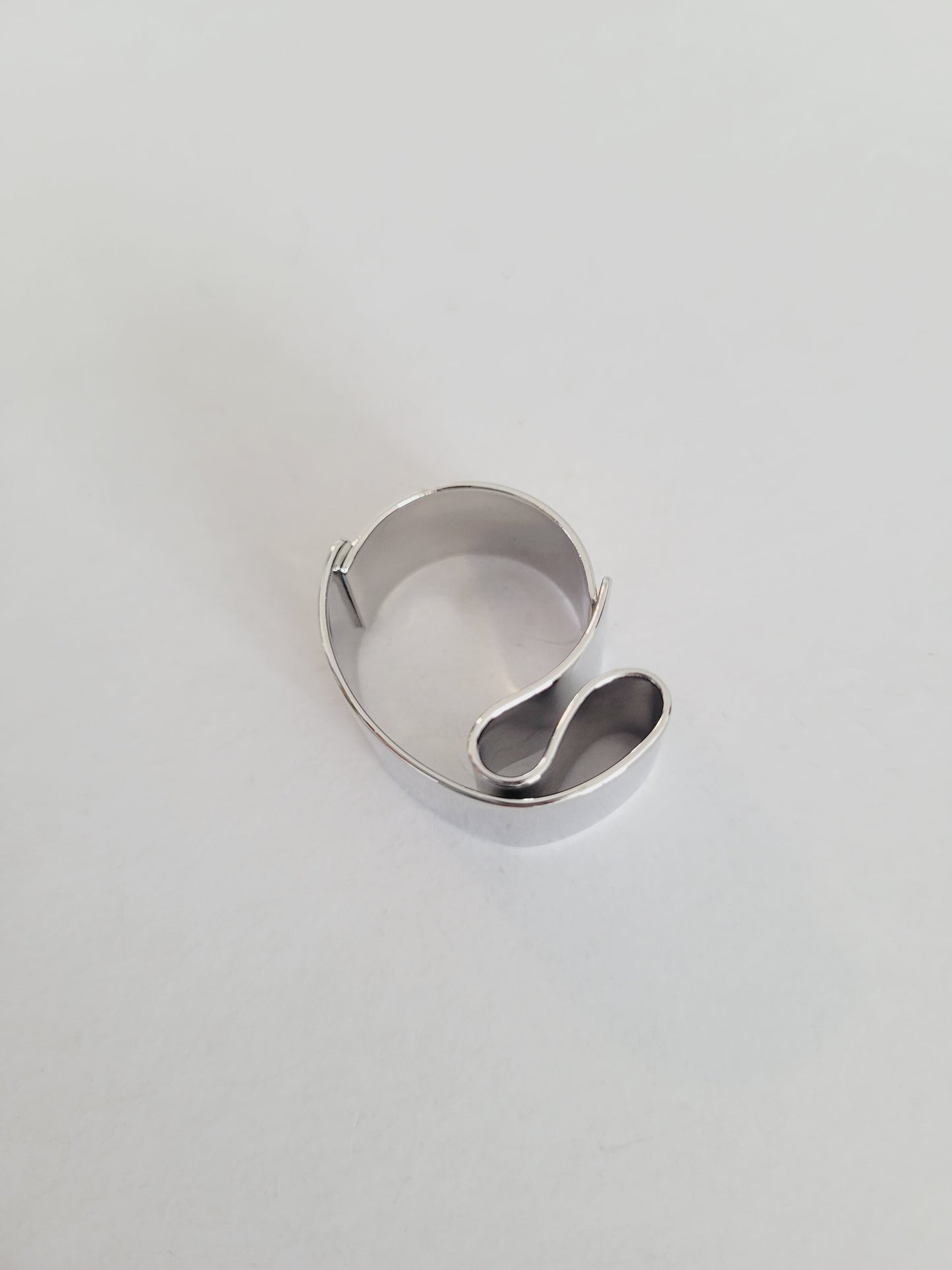 Silver curve ring