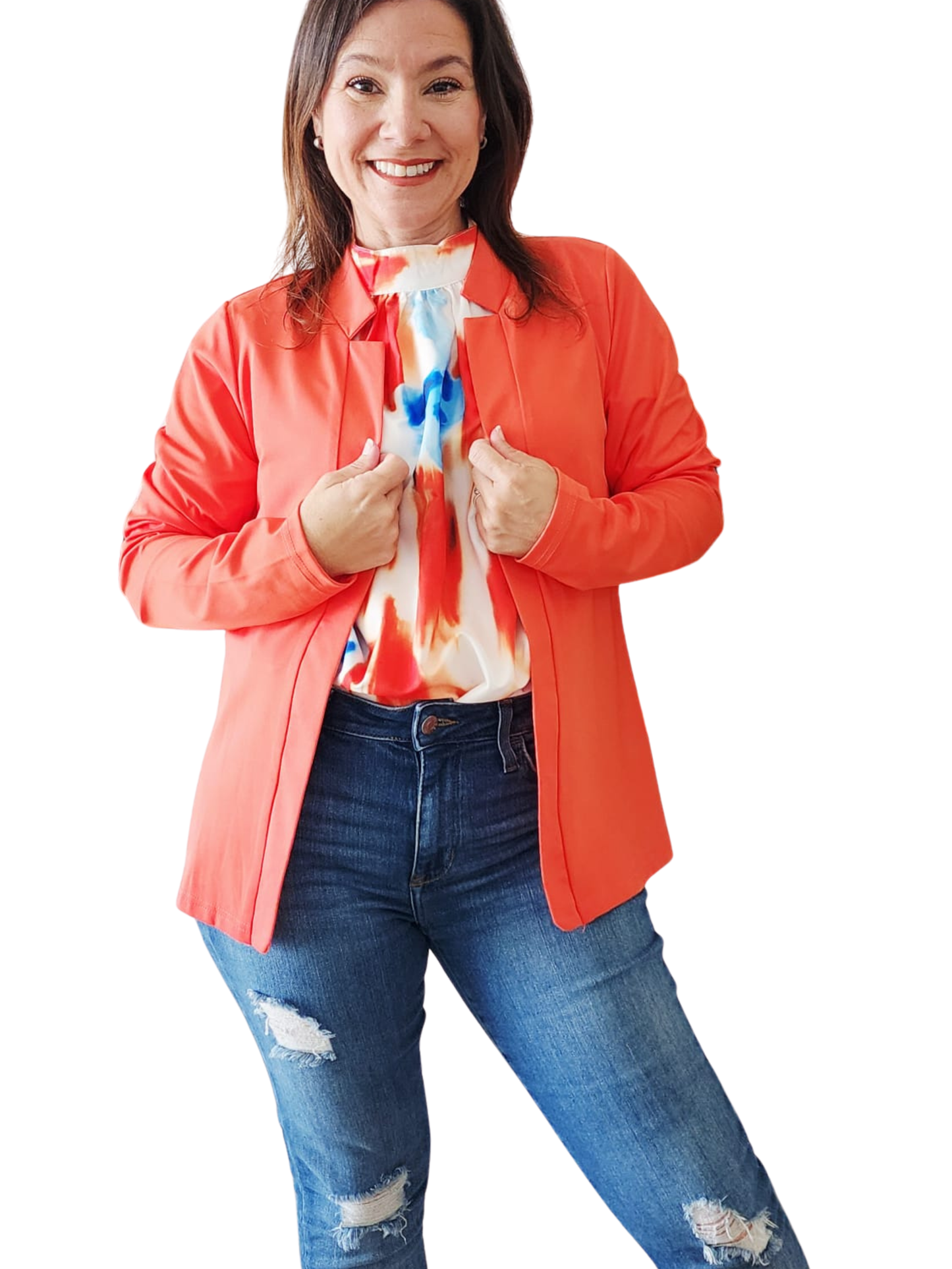 Blazer naranja vibrante