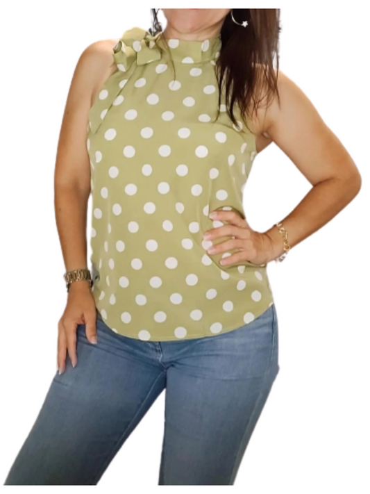Caqui dots white top (only one)