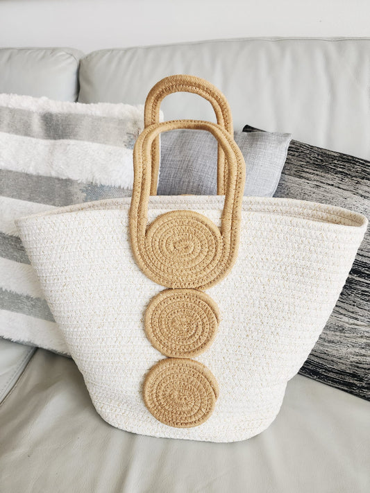 Cartera de Paja Círculos – Edición Limitada