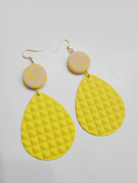 Big metal drop earring
